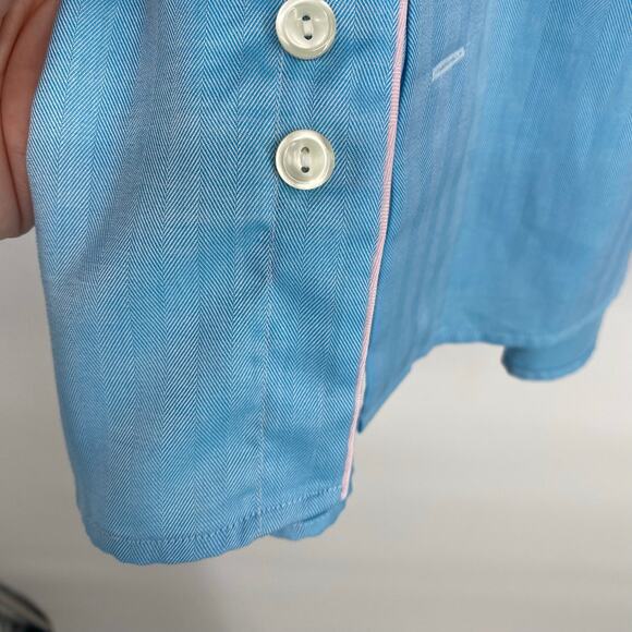 Eton Shirt Men’s 43 17 Dress Button Up Blue Quiet Luxury Old Money Professional - Picture 3 of 11